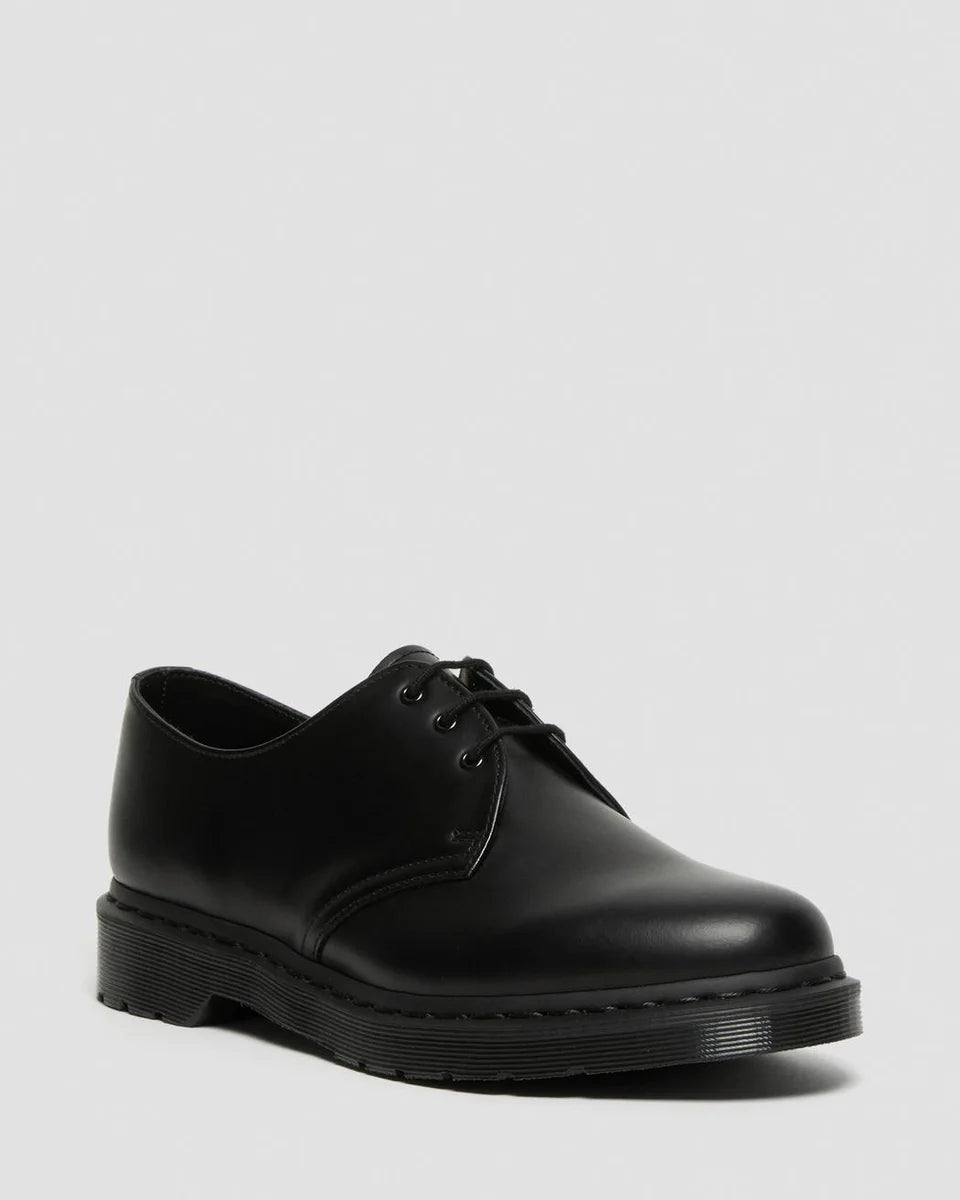 DR. Martens 1461 Mono 3 Eye Black Smooth School Shoe