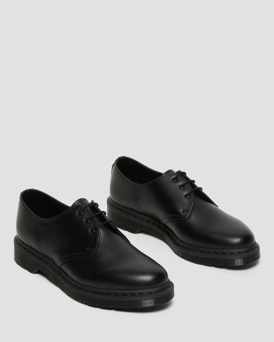 DR. Martens 1461 Mono 3 Eye Black Smooth School Shoe