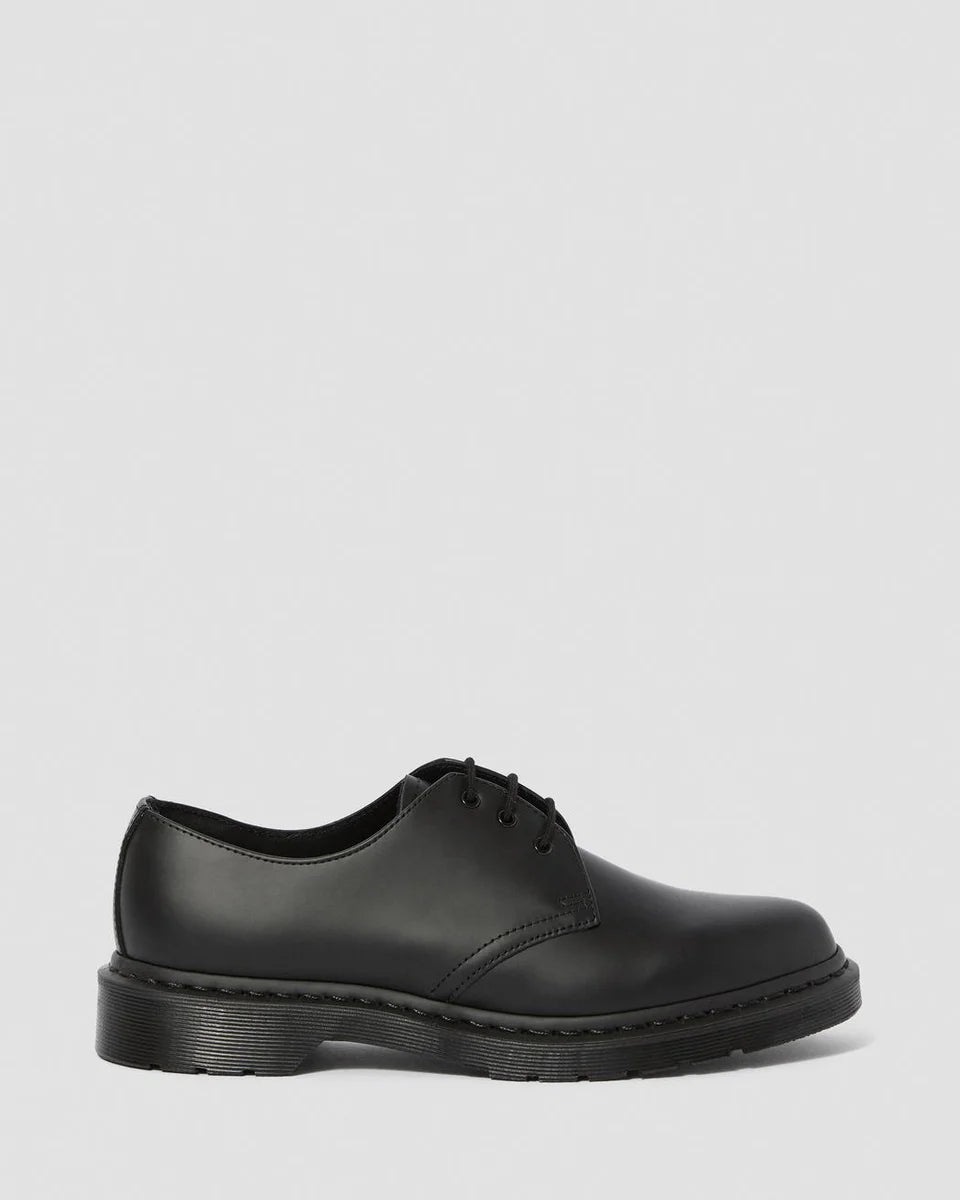 DR. Martens 1461 Mono 3 Eye Black Smooth School Shoe