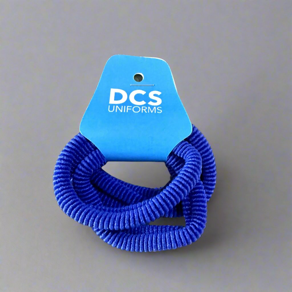 DCS ELASTIC HAIR TIE WOVEN - NAVY, ROYAL BLUE OR MAROON