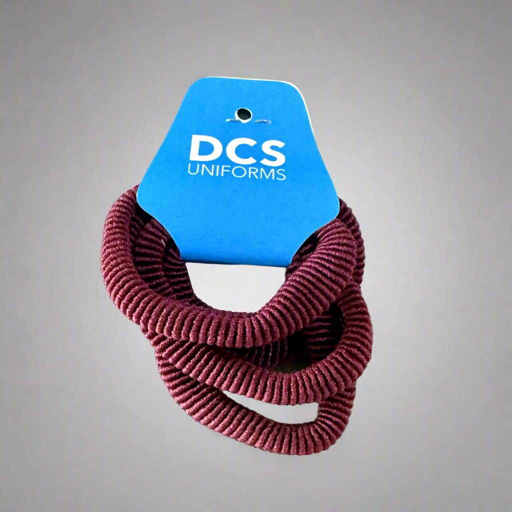 DCS ELASTIC HAIR TIE WOVEN - NAVY, ROYAL BLUE OR MAROON