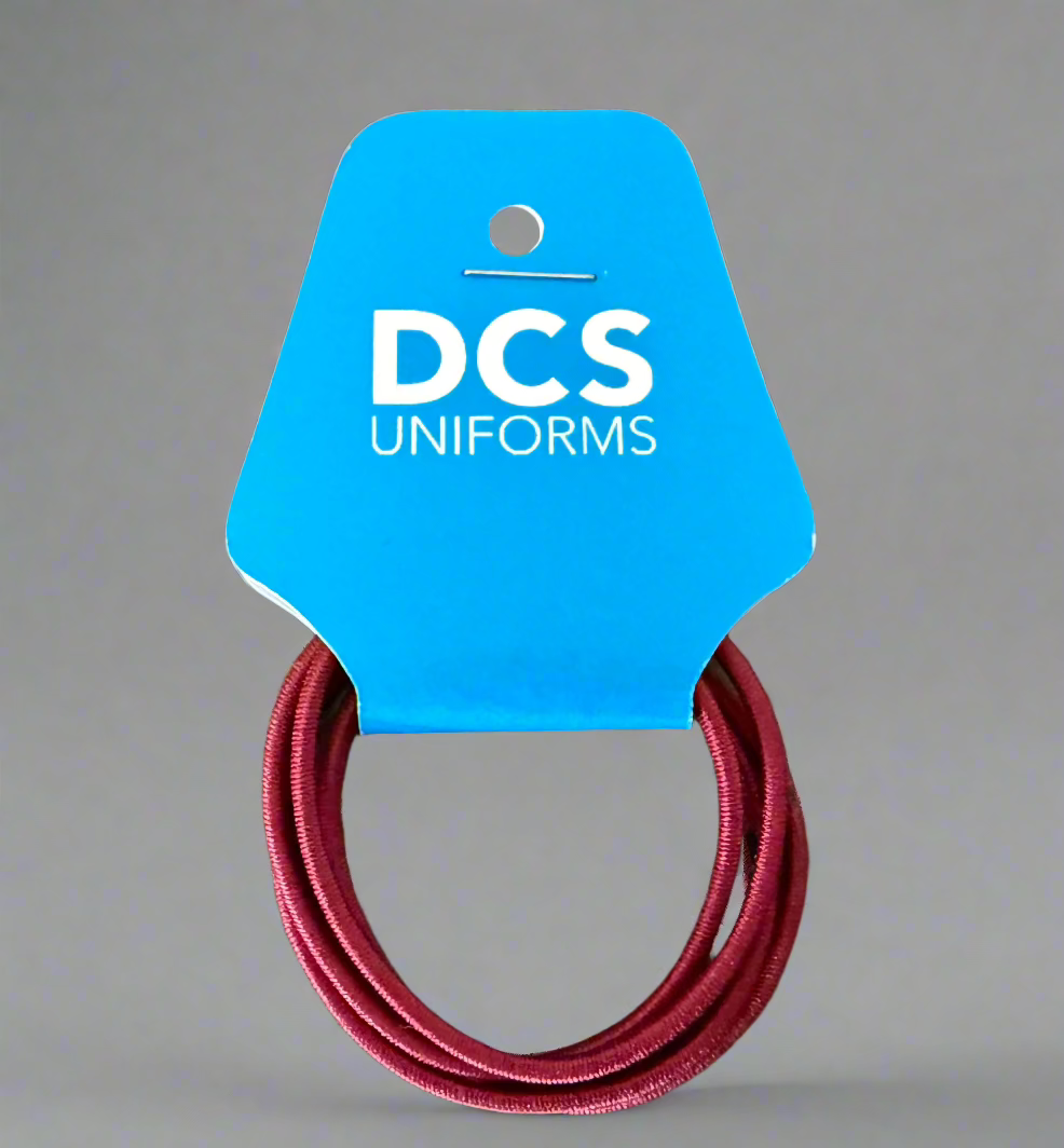 DCS ELASTIC HAIR TIE THIN - NAVY, ROYAL BLUE OR MAROON